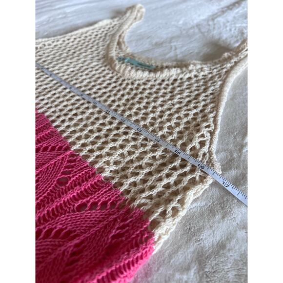 Maurices Loose Open Knit Color Block Tank Top – Size Medium Coastal - Picture 5 of 6